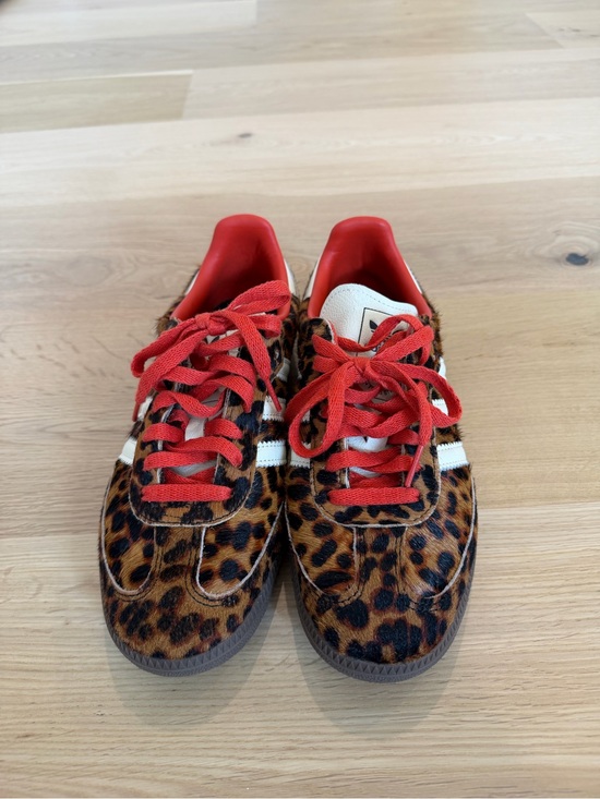 adidas Shoes - adidas Leopard Print Sneakers with Red Accents